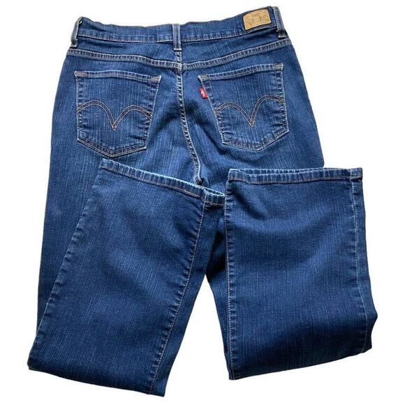 Levi's 512 Jeans Women Sz 12 Petite Medium Perfectly Slimming Stretch Blue Denim - Picture 6 of 10